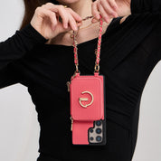 Allure Chain Series- Samsung Strap Wireless Charging Phone Case with Detachable Purse & Grip - Samsung S25 Ultra-Custype