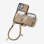 Allure Chain Series- Samsung Strap Wireless Charging Phone Case with Detachable Purse & Grip