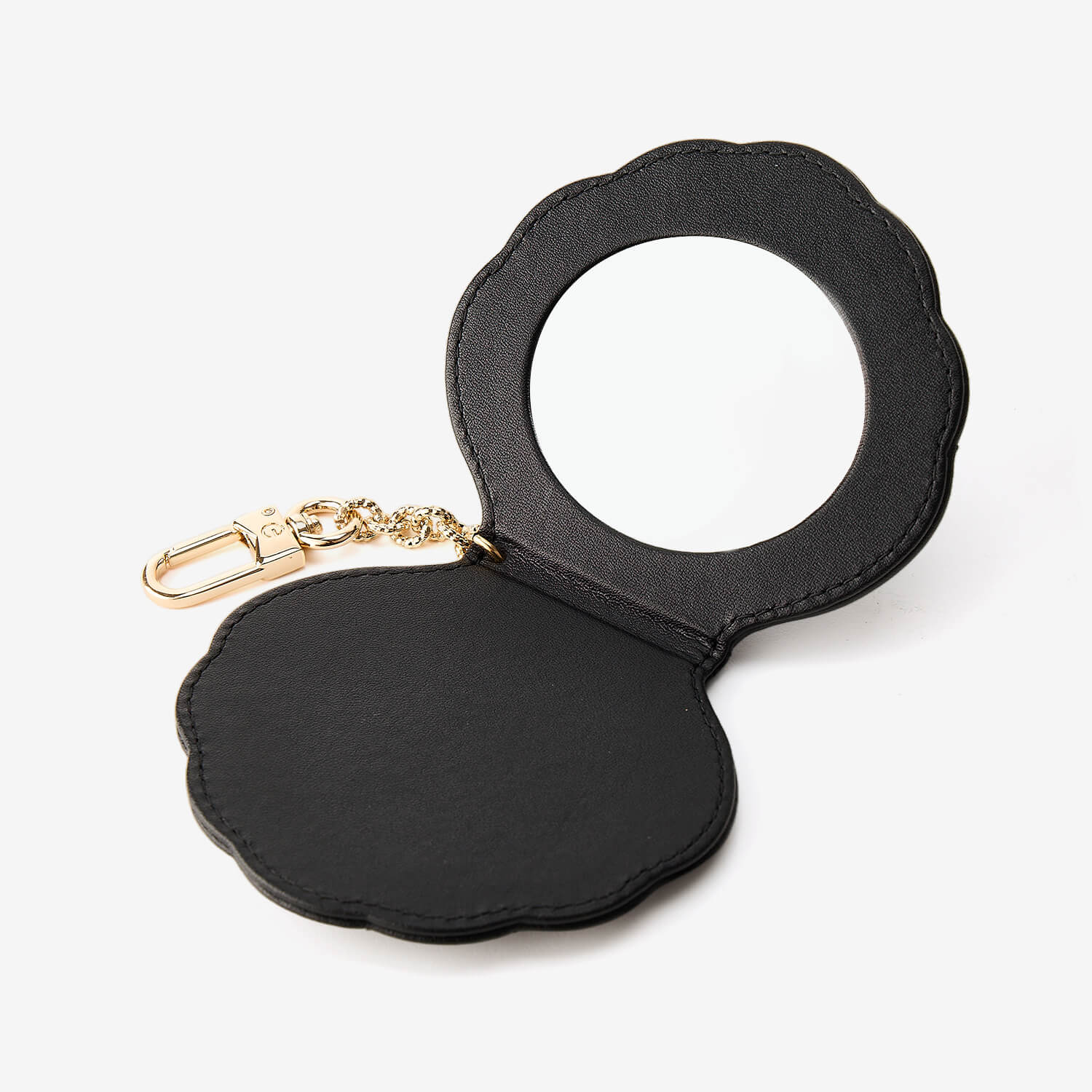 米軍 実物 SWEETHEART JEWELRY パウダーミラー コンパクト 折りたたみ式ミニポータブルミラーチャーム キーチェーン シェル型