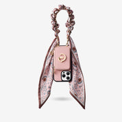 Silk Flair Set- Lychee Silk Wristlet Phone Case with Card Holder