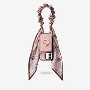 Silk Flair Set- Lychee Silk Wristlet Phone Case with Card Holder