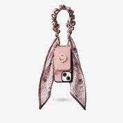 Silk Flair Set- Lychee Silk Wristlet Phone Case with Card Holder