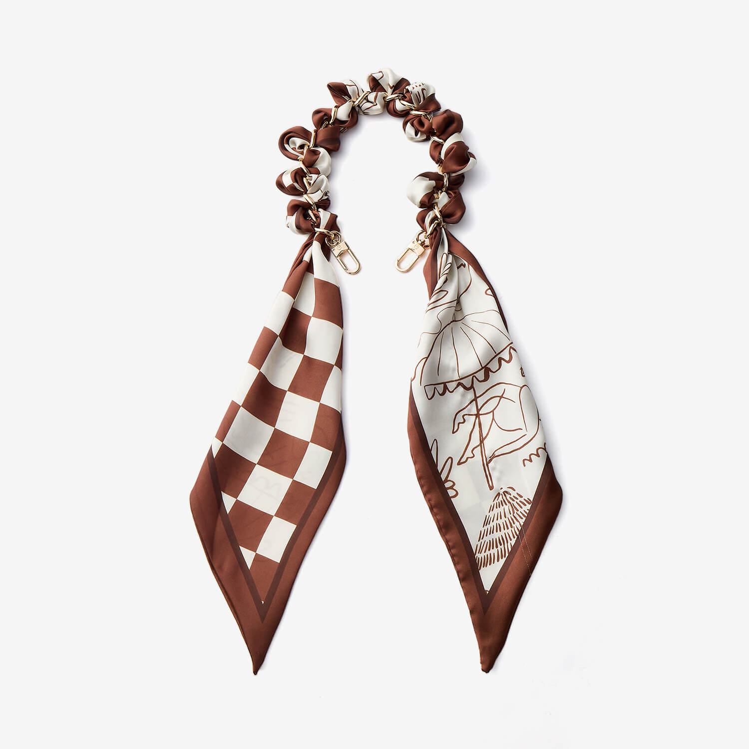 Silk Scarf Phone Case Wrist Strap
