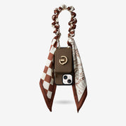 Silk Flair Set- Lychee Silk Wristlet Phone Case with Card Holder