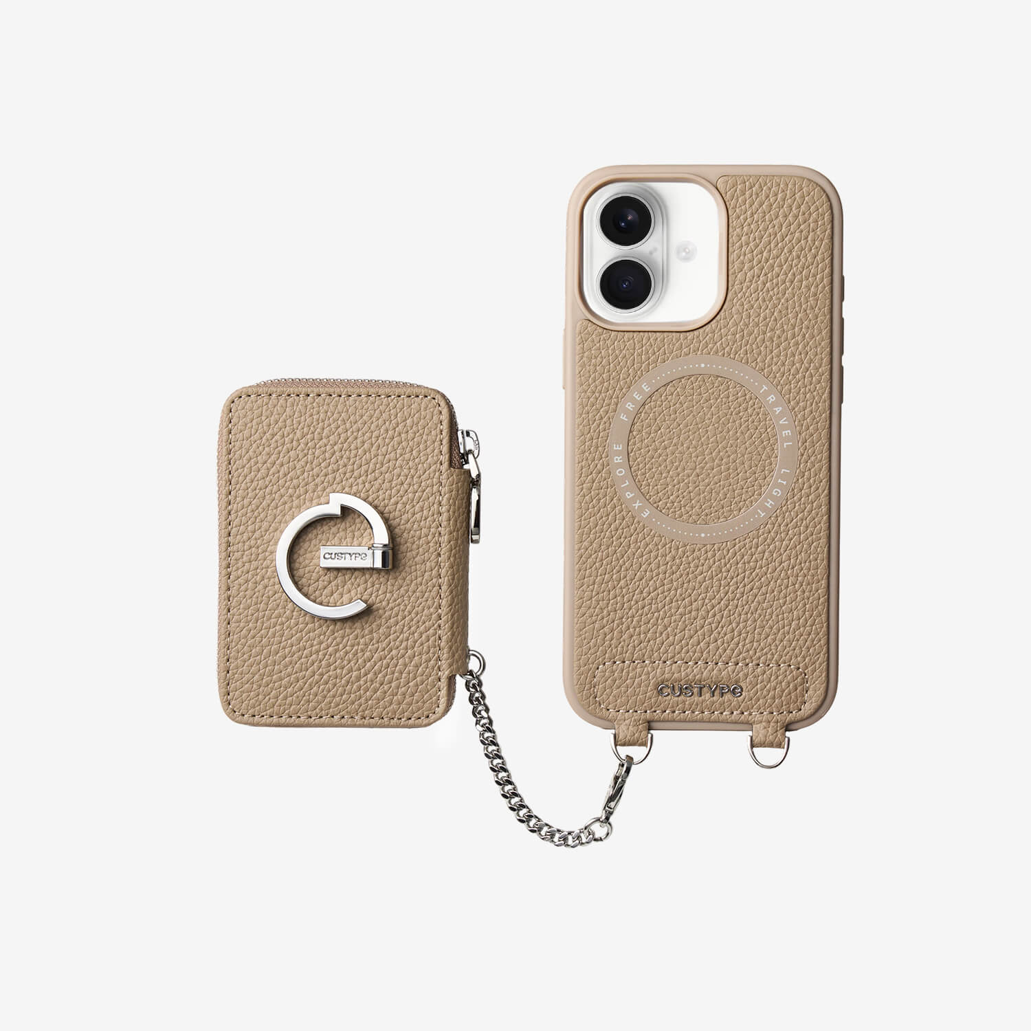 Silver Edge Kit- Magnetic Phone Case with Stand & Card Slots - iPhone 16