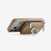 シルバーエッジキット - ウォーキング用マグネット式クロスボディEスタンドウォレットケース - iPhone 18 Pro