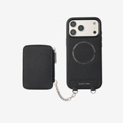 Lunar Silver Series- MagSafe Compatible Zipper Wallet Case-Mobile Phone Cases-DETACHABLE WALLET & WIRELESS CHARGING