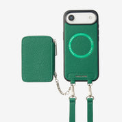 Lunar Silver Series- Wireless Charging Wallet Phone Case with Crossbody Strap-Mobile Phone Cases-DETACHABLE WALLET & WIRELESS CHARGING