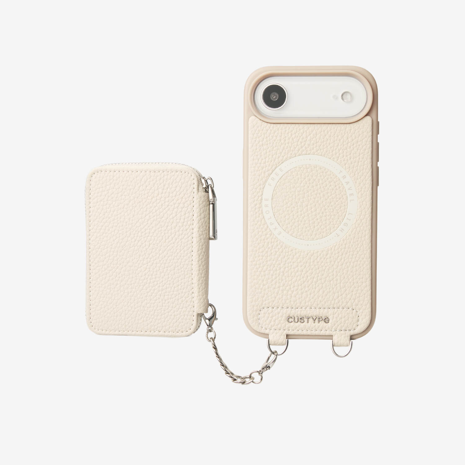 Lunar Silver Series- MagSafe Compatible Zipper Wallet Case-Mobile Phone Cases-DETACHABLE WALLET & WIRELESS CHARGING