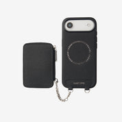 Lunar Silver Series- MagSafe Compatible Zipper Wallet Case-Mobile Phone Cases-DETACHABLE WALLET & WIRELESS CHARGING