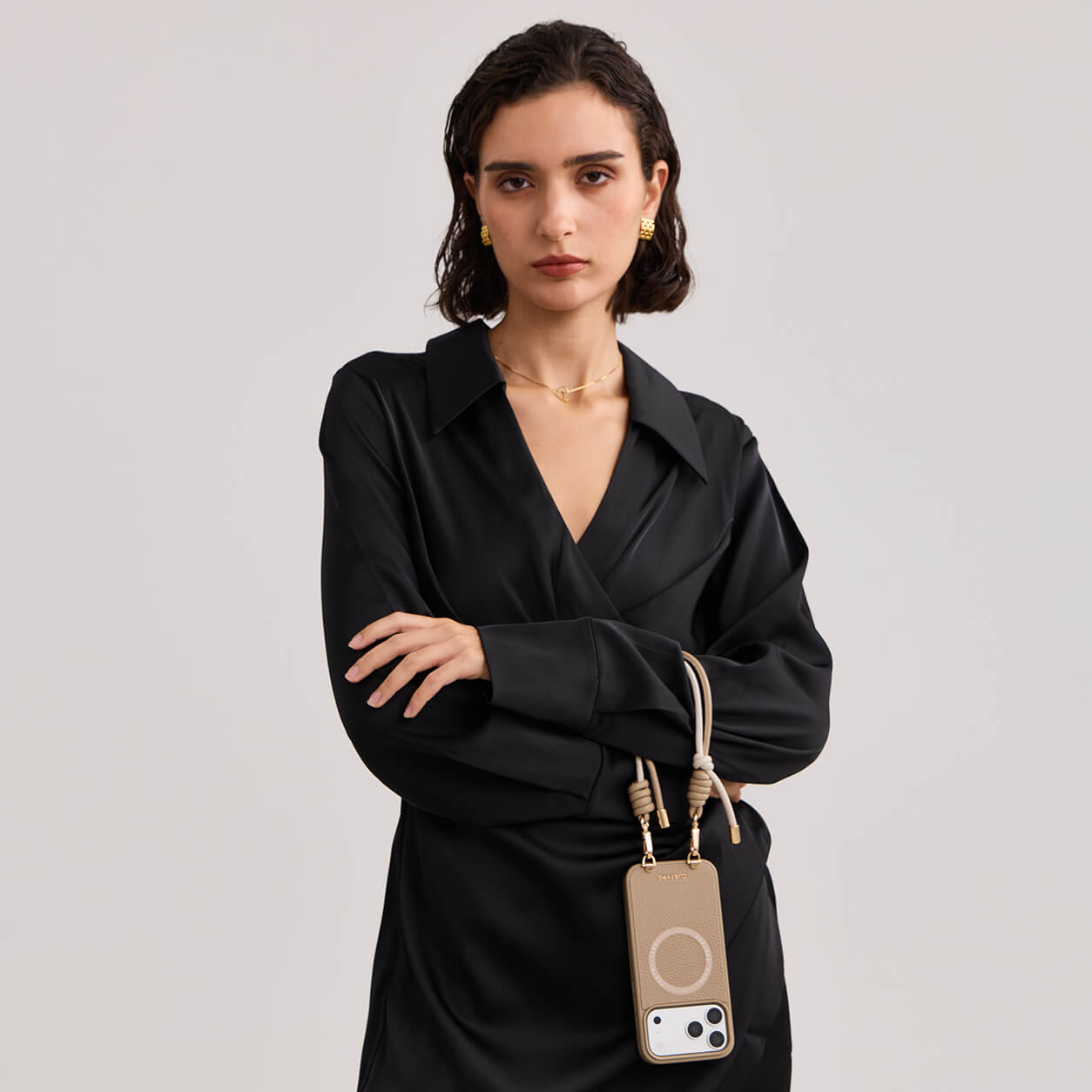 Minimal Style Kit- iPhone Case with Adjustable Rope Wristlet