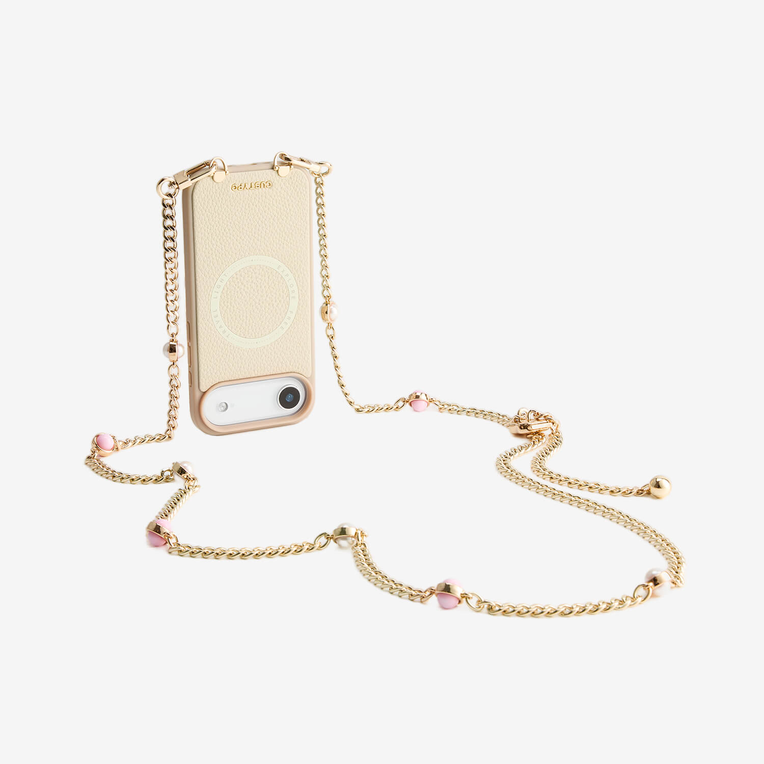 Sleek Design Kit- Magnetic Phone Case with Pearl Chain