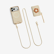 Slim Metal Chain- Magnetic Crossbody Phone Case with Card Holder