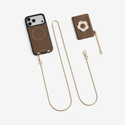 Slim Metal Chain- Magnetic Crossbody Phone Case with Card Holder