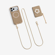 Slim Metal Chain- Magnetic Crossbody Phone Case with Card Holder