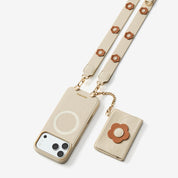 Unity Style- Slim Wallet Phone Case with Floral Crossbody Strap