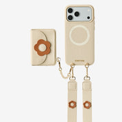 Unity Style- Slim Wallet Phone Case with Floral Crossbody Strap