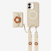 Unity Style- Slim Wallet Phone Case with Floral Crossbody Strap