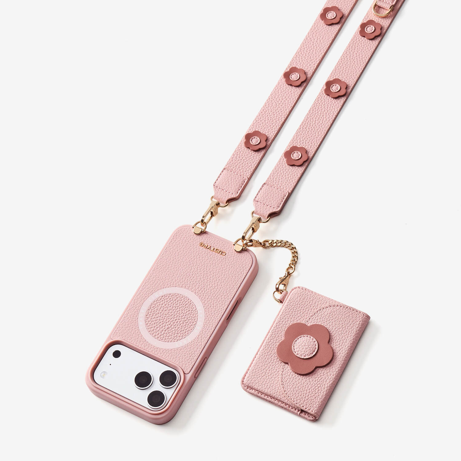 Unity Style- Slim Wallet Phone Case with Floral Crossbody Strap