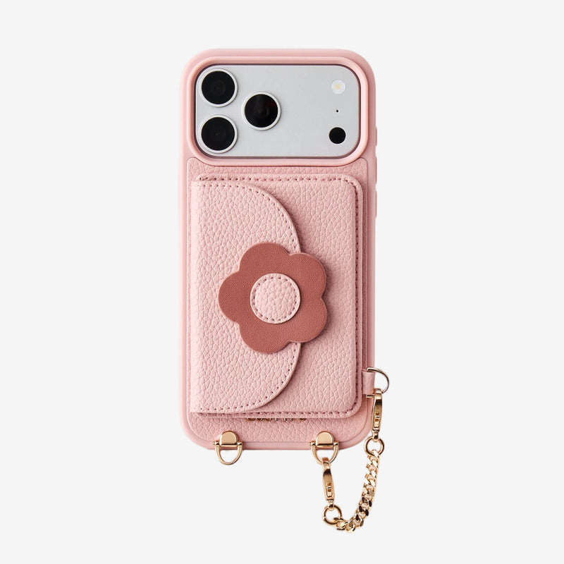Unity Style- Slim Wallet Phone Case with Floral Crossbody Strap