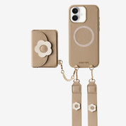 Unity Style- Slim Wallet Phone Case with Floral Crossbody Strap