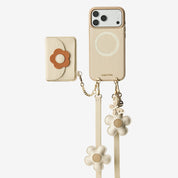Bloom Pal- Slim Wallet Phone Case with Flower Charm & Strap