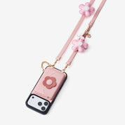 Bloom Pal- Slim Wallet Phone Case with Flower Charm & Strap