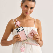Bloom Pal- Slim Wallet Phone Case with Flower Charm & Strap