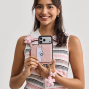 Light pink iPhone 17 Pro Max crossbody phone case for daily carry