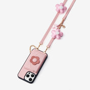 Bloom Pal- Slim Wallet Phone Case with Flower Charm & Strap