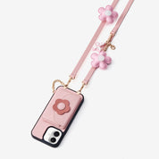 Bloom Pal- Slim Wallet Phone Case with Flower Charm & Strap