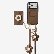 Bloom Pal- Slim Wallet Phone Case with Flower Charm & Strap