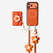 Bloom Pal- Slim Wallet Phone Case with Flower Charm & Strap