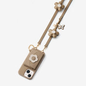 Bloom Pal- Slim Wallet Phone Case with Flower Charm & Strap