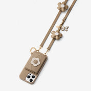 Bloom Pal- Slim Wallet Phone Case with Flower Charm & Strap