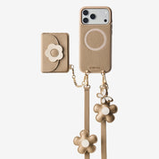 Bloom Pal- Slim Wallet Phone Case with Flower Charm & Strap