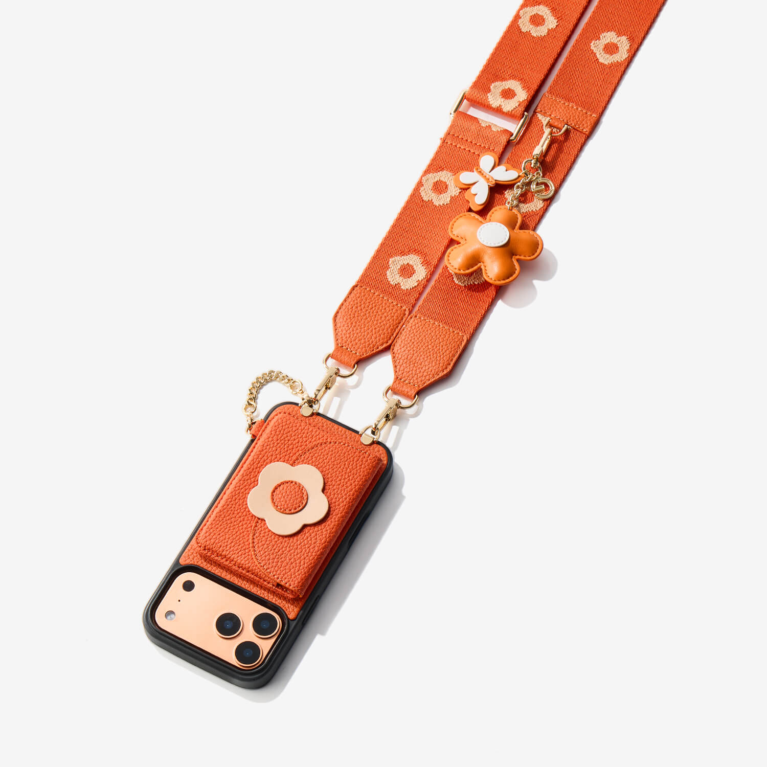 slim wallet phone case with strap