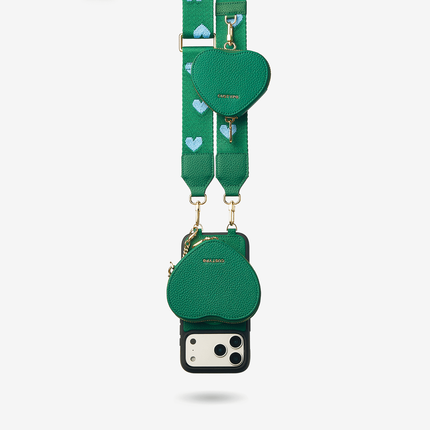 Heart Airpod Kit- Sling iPhone Case with Magnetic Heart Pouch-Mobile Phone Cases-DETACHABLE WALLET & PHONE POUCH