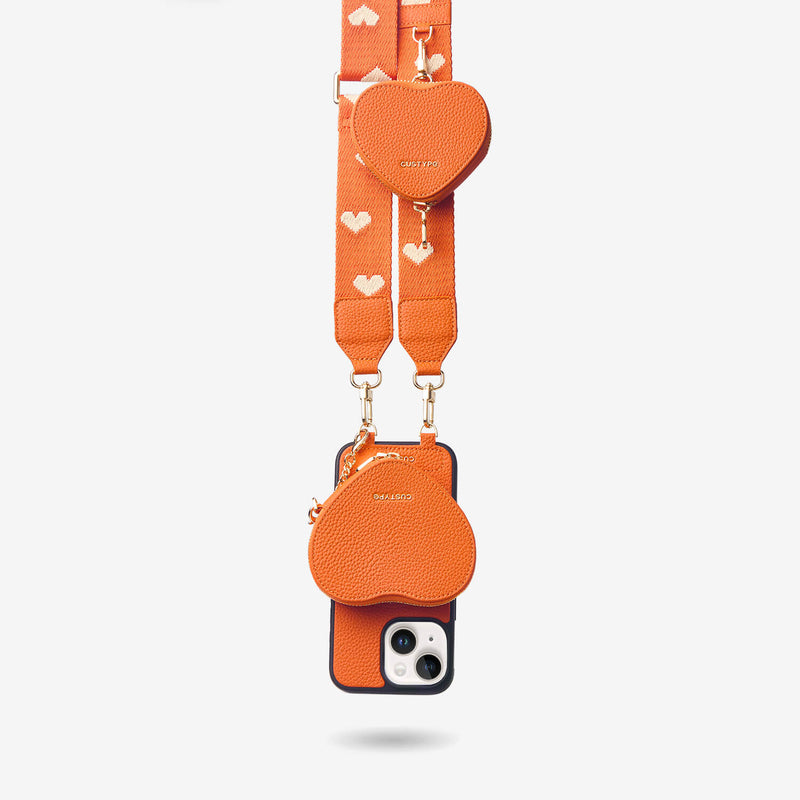 Heart Airpod Kit- Sling iPhone Case with Magnetic Heart Pouch-Mobile Phone Cases-DETACHABLE WALLET & PHONE POUCH