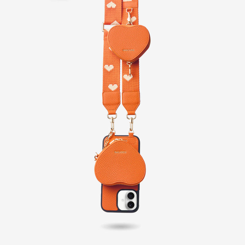 Heart Airpod Kit- Sling iPhone Case with Magnetic Heart Pouch-Mobile Phone Cases-DETACHABLE WALLET & PHONE POUCH