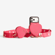 Heart Airpod Kit- Sling iPhone Case with Magnetic Heart Pouch-Mobile Phone Cases-DETACHABLE WALLET & PHONE POUCH