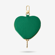 Heart Airpod Pouch with Zipper-AirPods case-Lychee Pattern Leather Mini Zip Pouch