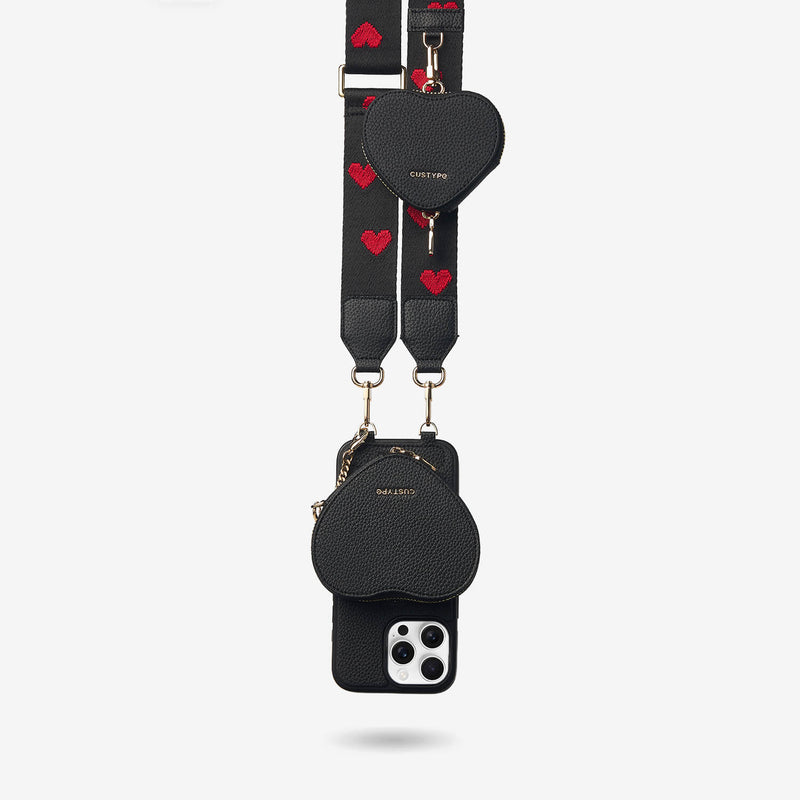 Heart Airpod Kit- iPhone Crossbody Case with Magnet & Airpods Pouch-Mobile Phone Cases-DETACHABLE WALLET & PHONE POUCH