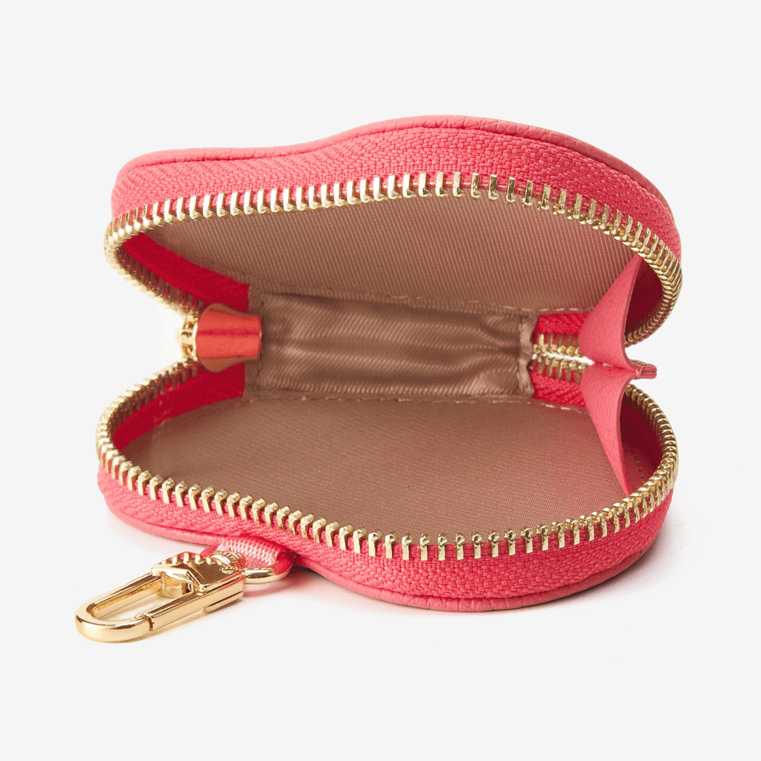 Heart Airpod Pouch with Zipper-AirPods case-Lychee Pattern Leather Mini Zip Pouch