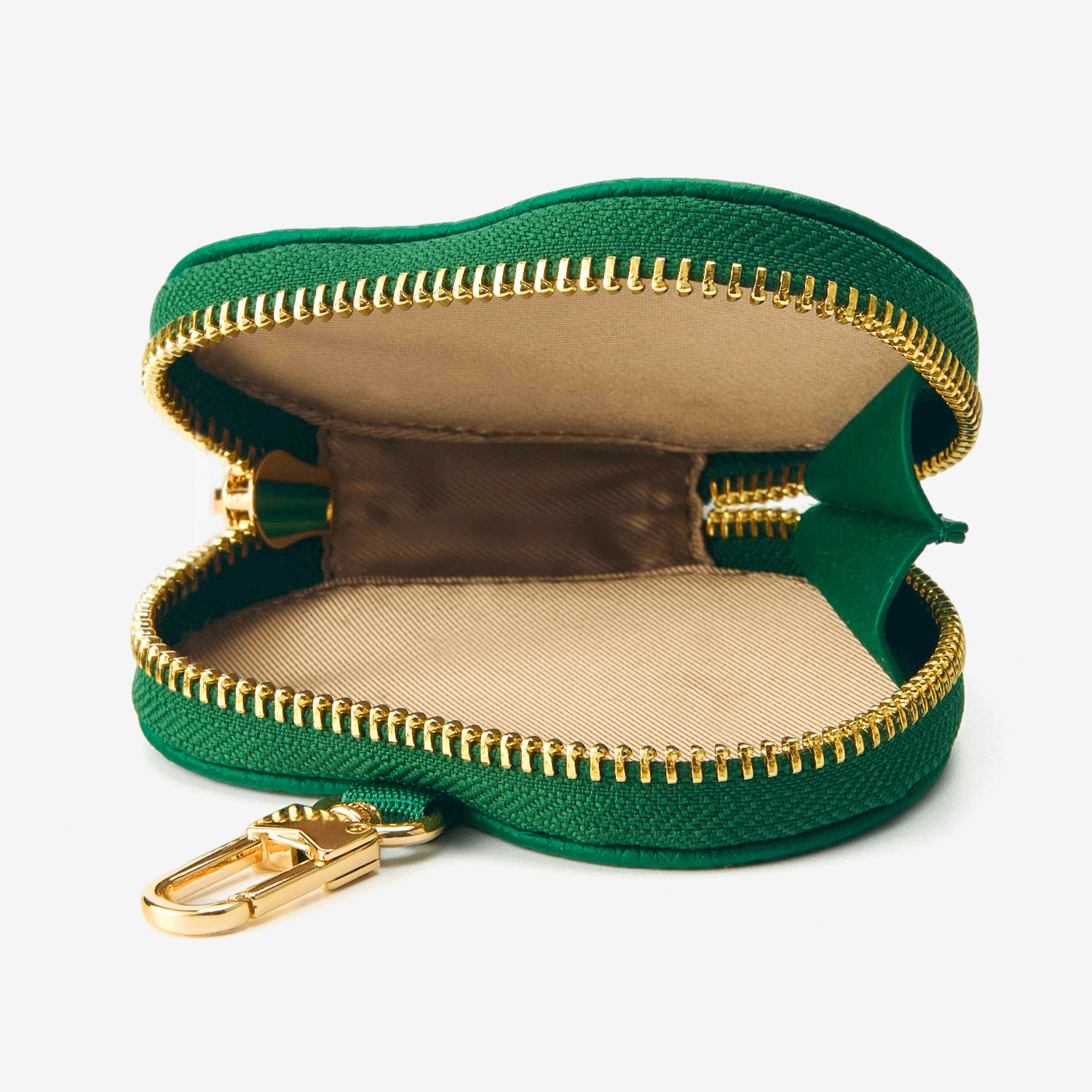 Heart Airpod Pouch with Zipper-AirPods case-Lychee Pattern Leather Mini Zip Pouch