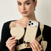 Heart Airpod Kit- iPhone Crossbody Case with Magnet & Airpods Pouch-Mobile Phone Cases-DETACHABLE WALLET & PHONE POUCH