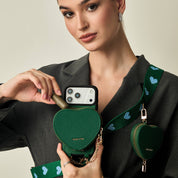 Heart Airpod Kit- Sling iPhone Case with Magnetic Heart Pouch-Mobile Phone Cases-DETACHABLE WALLET & PHONE POUCH