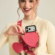 Heart Airpod Kit- Sling iPhone Case with Magnetic Heart Pouch-Mobile Phone Cases-DETACHABLE WALLET & PHONE POUCH