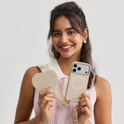 Roam Kit- iPhone Case with Magnetic Heart Pouch & Wide Strap