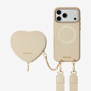 Roam Kit- iPhone Case with Magnetic Heart Pouch & Wide Strap